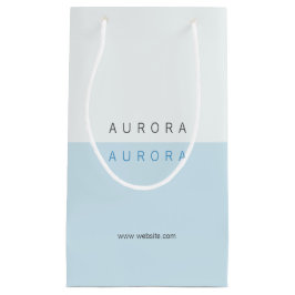 ミニマリストブルーツートーン名刺入れ スモールペーパーバッグ