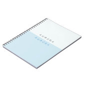 ミニマリストブルーツートーン ノートブック (左側)