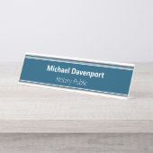ミニマリストブルーノタリーパブリックプロフェッショナル デスクネームプレート (正面)