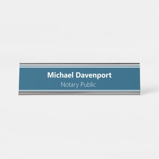 ミニマリストブルーノタリーパブリックプロフェッショナル デスクネームプレート (正面)