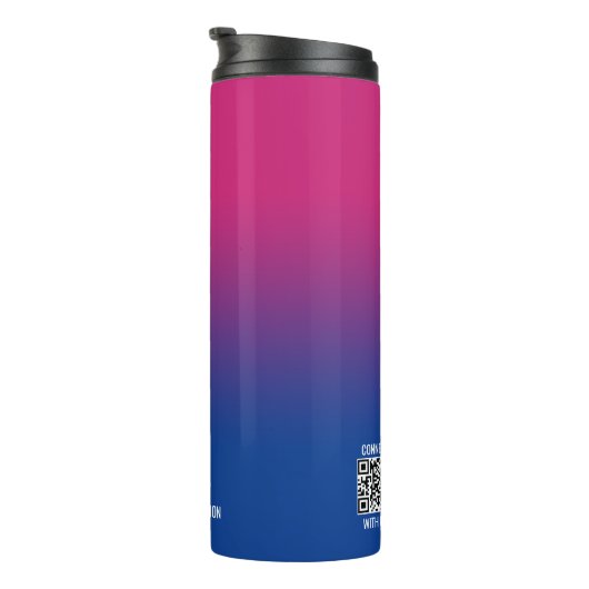 ミニマリストブルーバイオレットグラディエント要素ロゴ タンブラー (回転右)