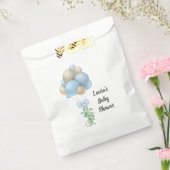 ミニマリストブルーバルーズボーイベビーシャワー フェイバーバッグ (封をした状態)