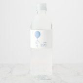 ミニマリストブルーバルーンオーボーイベビーシャワー ペットボトルラベル (正面)