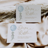 ミニマリストブルーバルーンユーカリプトゥスオムツラッフル エンクロージャーカード