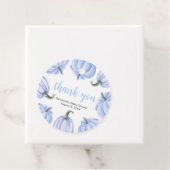 ミニマリストブルーパンプキン秋ベビーシャワーラウンド フェイバータグ (インサイチュ)