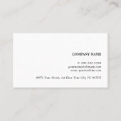 ミニマリストブルーホワイトコンサルタント 名刺 (裏面)