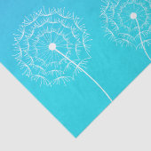 ミニマリストブルーホワイトダンデリオンナスキュートフローラ 薄葉紙 (詳細)