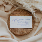 ミニマリストブルーボウブライダルシャワーディスプレイシャワー エンクロージャーカード