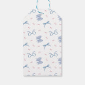 ミニマリストブルーボウボーイ赤ちゃんシャワーありがとう ギフトタグ (裏面)