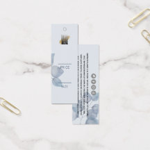 ミニマリストブルーボタニカルアパレルスイングプライスラベル