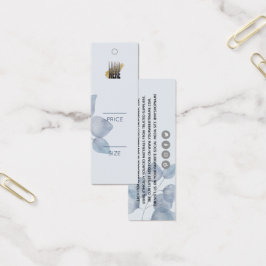 ミニマリストブルーボタニカルアパレルスイングプライスラベル