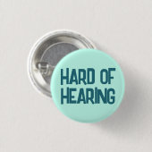 ミニマリストブルーレタリングおもしろい懸命 缶バッジ (正面&裏面)