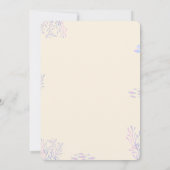 ミニマリストブルー&クリームガールズマーメイド誕生日 招待状 (裏面)