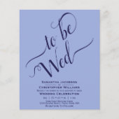 ミニマリストブルー&ネイビーBUDGET結婚式招待状 (正面)