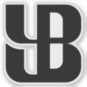 ミニマリストブルーYBレター シール (正面)