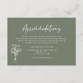 ミニマリストブーケタウペグリーン宿泊施設 エンクロージャーカード