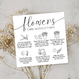 ミニマリストブーケ気にガイドフローリスト スクエア名刺