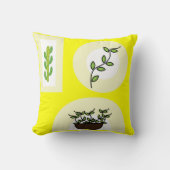 ミニマリストプラントアート装飾用クッション クッション (正面)