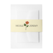 ミニマリストプリムローズ結婚式招待状ベリーバンド 招待状ベリーバンド (正面例)