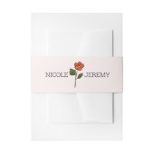 ミニマリストプリムローズ結婚式招待状ベリーバンド 招待状ベリーバンド (正面例)