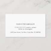 ミニマリストプリントクラフトブラックはっきりしたヘアサロン 名刺 (裏面)