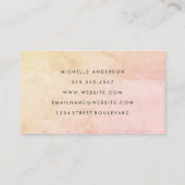 ミニマリストプレイングリーン、カッシブ文字 名刺 (裏面)