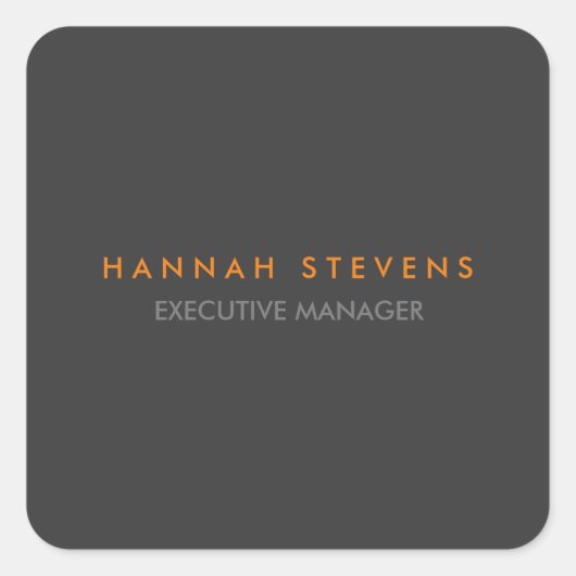 ミニマリストプレイングレープロフェッショナル モダン スクエアシール (正面)