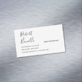 ミニマリストプレインブラック&ホワイトラブモダンル マグネット名刺 (インサイチュ)