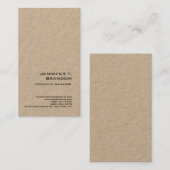 ミニマリストプレーンモダンプロフェッショナルクラフト 名刺 (正面/裏面)