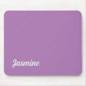 ミニマリストプレーン手書き独自の名前ラベンダー マウスパッド (正面)