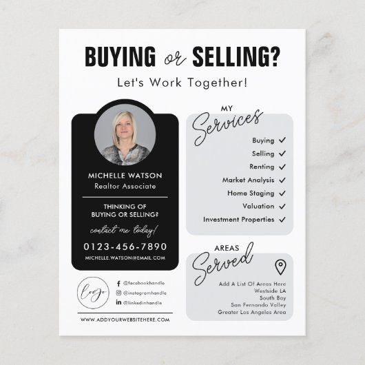 ミニマリストプロパティエージェントフォト不動産仲介業者チラシ チラシ (正面)