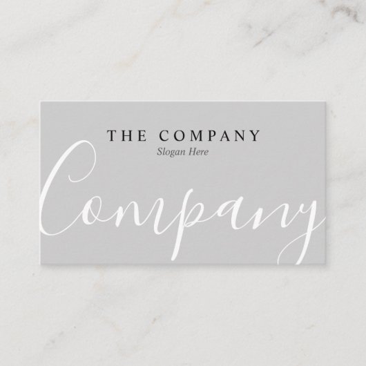 ミニマリストプロフェッショナルタイプグレー名刺 名刺 (正面)