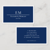 ミニマリストプロフェッショナルネモダンービーブルーホワイト 名刺 (正面/裏面)