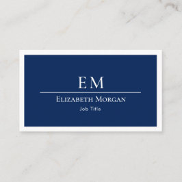 ミニマリストプロフェッショナルネモダンービーブルーホワイト 名刺