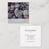 ミニマリストプロフェッショナルビーチペブル スクエア名刺 (正面/裏面)