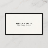 ミニマリストプロフェッショナルブラック/アイボリーソーシャルメディア 名刺 (裏面)