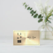 ミニマリストプロフェッショナルメタフェイクリック金ゴールド 名刺 (スタンド正面)