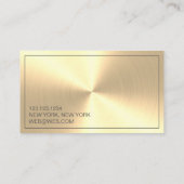 ミニマリストプロフェッショナルメタフェイクリック金ゴールド 名刺 (裏面)