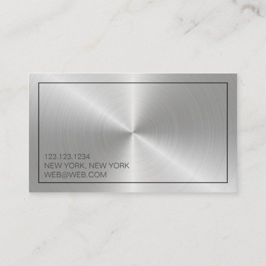 ミニマリストプロフェッショナルメタフェイクリックDJ 名刺 (裏面)