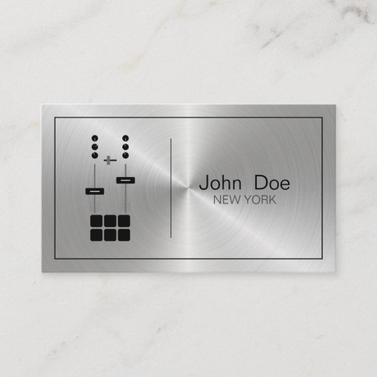 ミニマリストプロフェッショナルメタフェイクリックDJ 名刺 (正面)