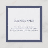 ミニマリストプロフェッショナルモダンホワイトインディペンデンス スクエア名刺 (裏面)