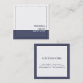 ミニマリストプロフェッショナルモダンホワイトインディペンデンス スクエア名刺 (正面/裏面)