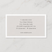 ミニマリストプロフェッショナルモダンライトグレーベージュ 名刺 (裏面)