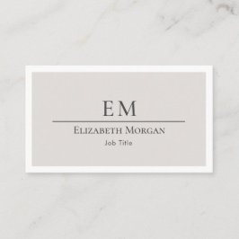 ミニマリストプロフェッショナルモダンライトグレーベージュ 名刺