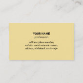 ミニマリストプロフェッショナルロゴバタークリーム 名刺 (裏面)