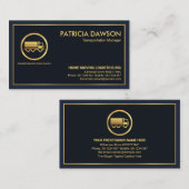 ミニマリストプロフェッショナル金ゴールドの実施 名刺 (正面/裏面)