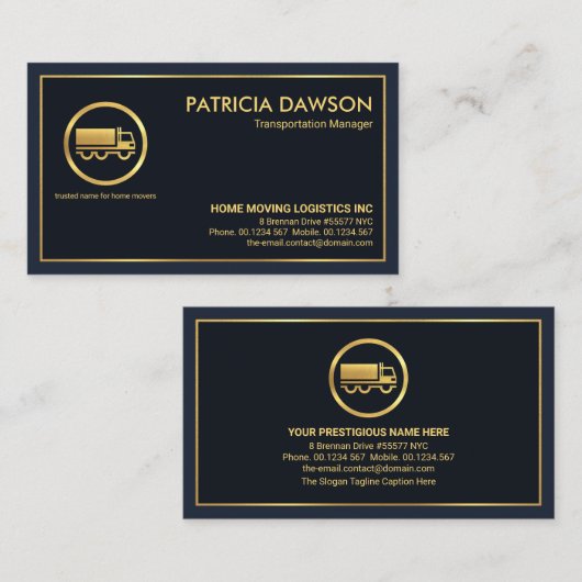 ミニマリストプロフェッショナル金ゴールドの実施 名刺 (正面/裏面)