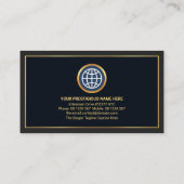 ミニマリストプロフェッショナル金ゴールドストアの所有者 名刺 (裏面)