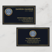 ミニマリストプロフェッショナル金ゴールドストアの所有者 名刺 (正面/裏面)