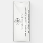 ミニマリストプロモーションあなたのロゴビジネスを追加 横断幕 (縦)